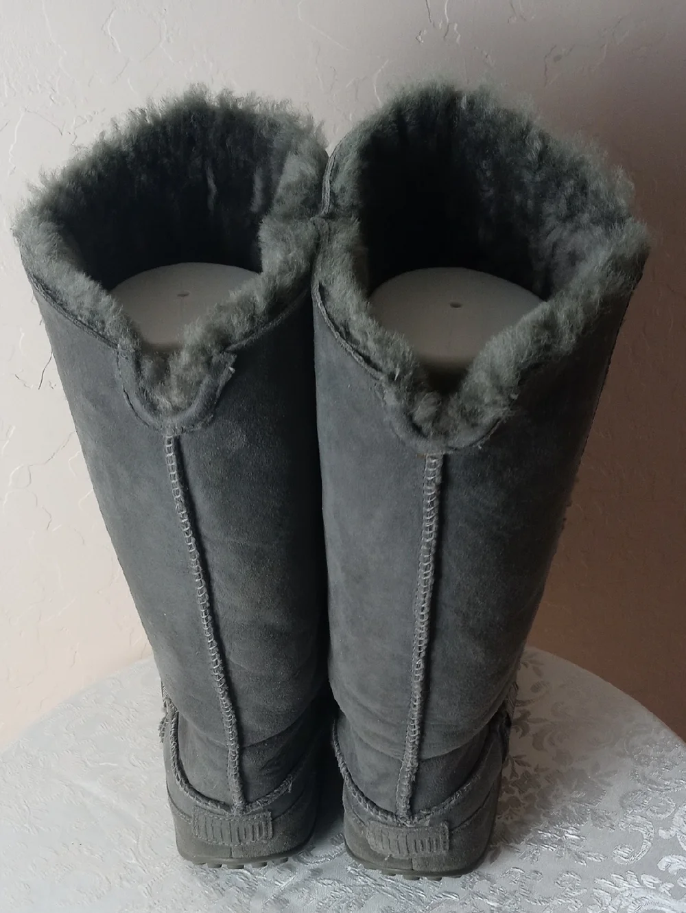 Fitflop Gray Women's Tall Shearling Winter Boots